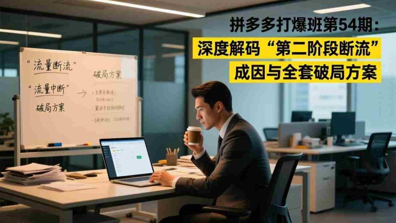 （17163期）拼多多打爆班第54期：深度解码“第二阶段断流”成因与全套破局方案-极速网创
