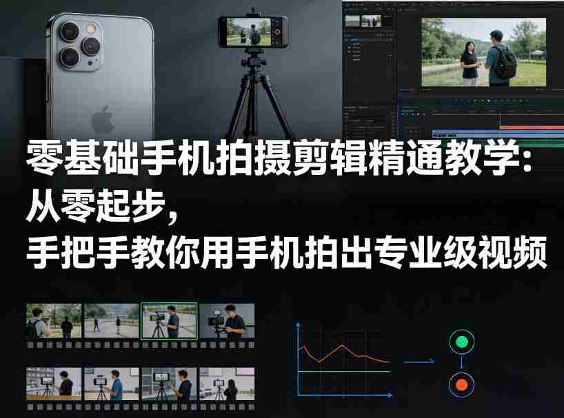 零基础手机拍摄剪辑精通教学：从零起步，手把手教你用手机拍出专业级视频-极速网创