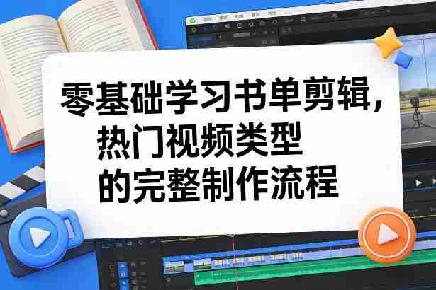 零基础学习书单剪辑，热门视频类型的完整制作流程（更新2026）-极速网创
