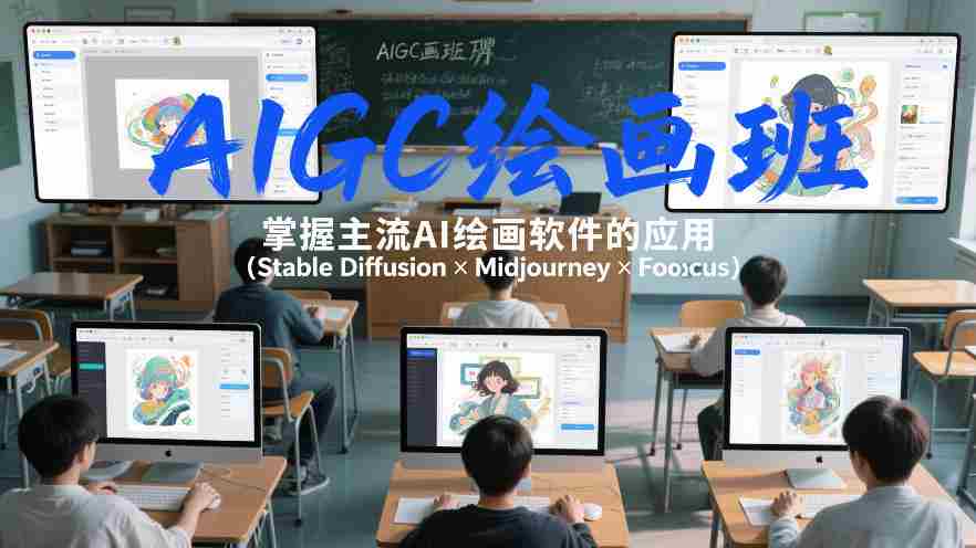 AIGC绘画班，掌握主流Ai绘画软件的应用（Stable Diffusion x Midjourney x Fooocus）-极速网创
