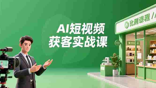 （16747期）AI短视频获客实战课，数字人创作、实体行业应用、精准引流，30天获取客源月入6万+-极速网创