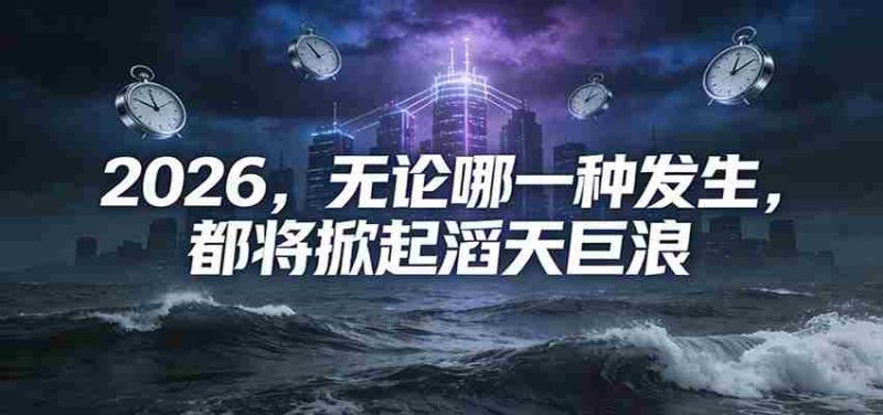 公众号付费文章：2026，无论哪一种发生，都将掀起滔天巨浪-极速网创