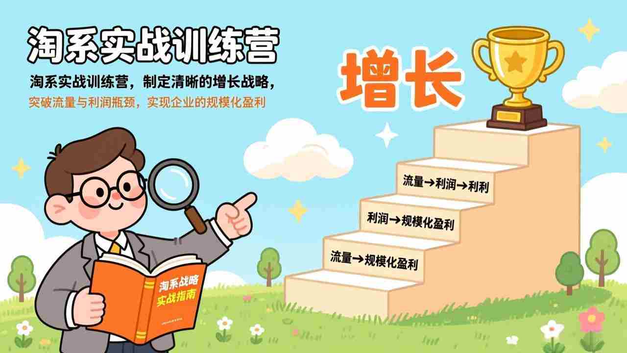 （17281期）淘系实战训练营，制定清晰的增长战略，突破流量与利润瓶颈，实现企业的规模化盈利-极速网创