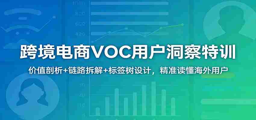 跨境电商VOC用户洞察特训：价值剖析+链路拆解+标签树设计，精准读懂海外用户-极速网创