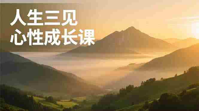（16897期）人生三见心性成长课，见天地众生自己，搞透人性安顿身心，活出清晰自我，内在富足无价-极速网创