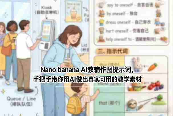 Nano banana AI教辅作图提示词，手把手带你用AI做出真实可用的教学素材-极速网创