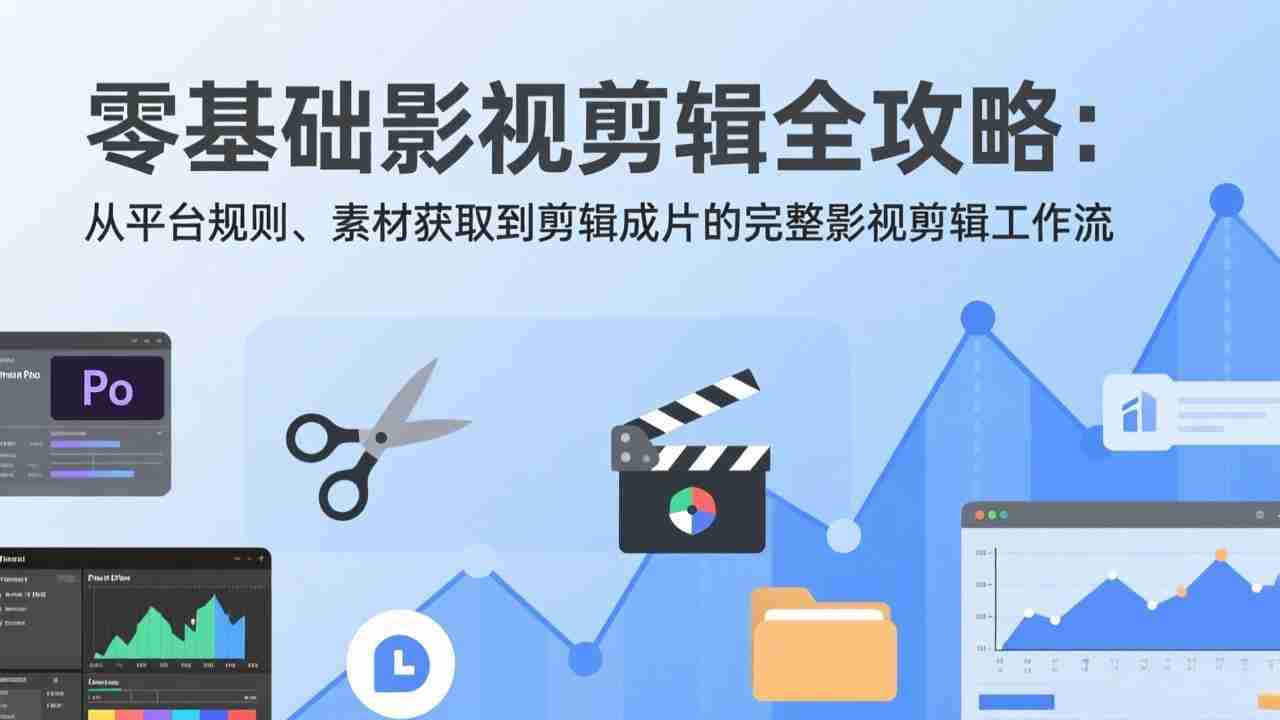 （17336期）零基础影视剪辑全攻略：从平台规则、素材获取到剪辑成片的完整影视剪辑工作流-极速网创
