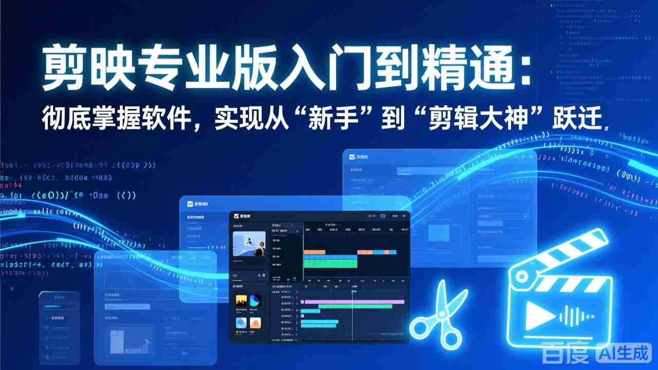 （17321期）剪映专业版入门到精通：彻底掌握软件，实现从“新手”到“剪辑大神”跃迁-极速网创