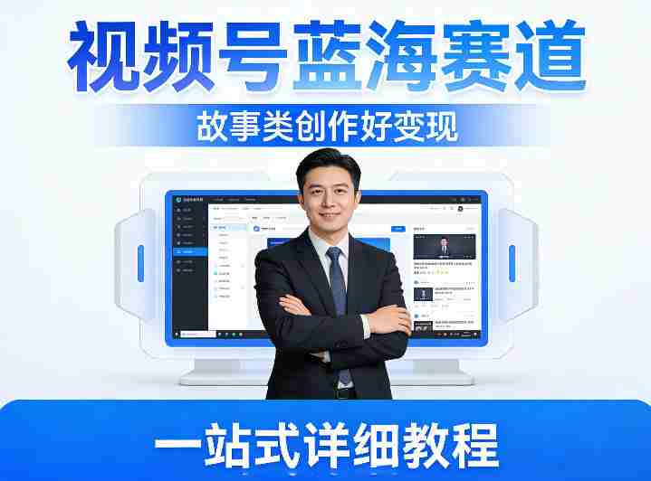 视频号蓝海赛道，故事类创作好变现，一站式详细教程-极速网创