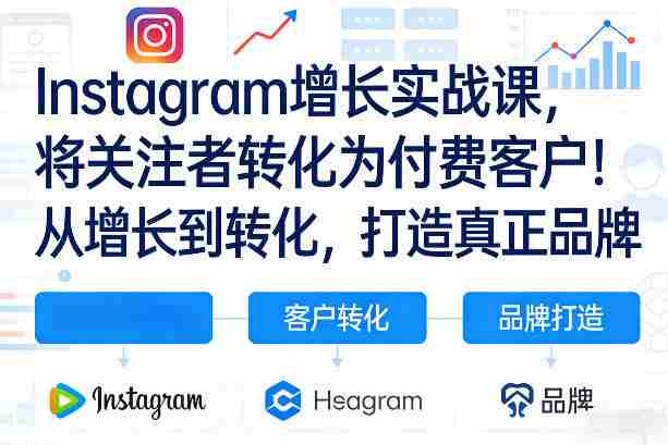 Instagram增长实战课，将关注者转化为付费客户！从增长到转化，打造真正品牌（双语字幕）-极速网创