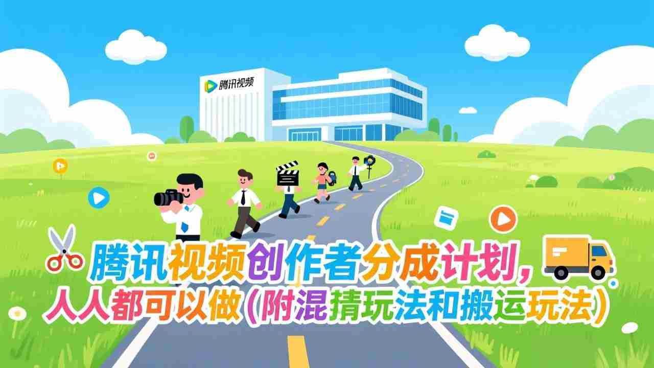 （17137期）腾讯视频创作者分成计划，人人都可以做（附混剪玩法和搬运玩法）-极速网创