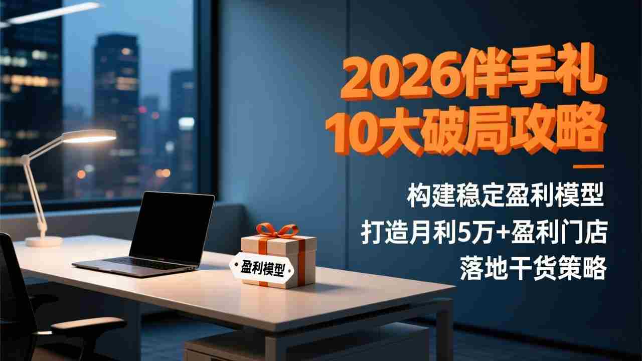 （17191期）2026伴手礼10大破局攻略：构建稳定盈利模型，打造月利5万+盈利门店，落地干货策略-极速网创