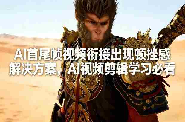 AI首尾帧视频衔接出现顿挫感解决方案，AI视频剪辑学习必看-极速网创