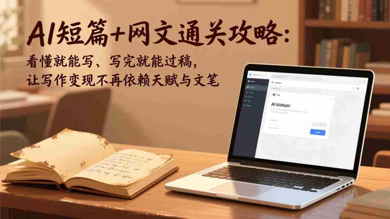 （17515期）AI短篇+网文通关攻略：看懂就能写、写完就能过稿，让写作变现不再依赖天赋与文笔-极速网创