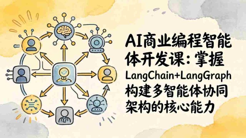 （17608期）AI商业编程智能体开发课：掌握LangChain+LangGraph构建多智能体协同架构的核心能力-极速网创