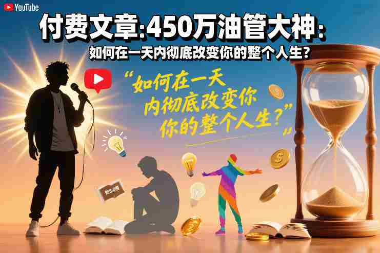 付费文章：450万油管大神：如何在一天内彻底改变你的整个人生？-极速网创