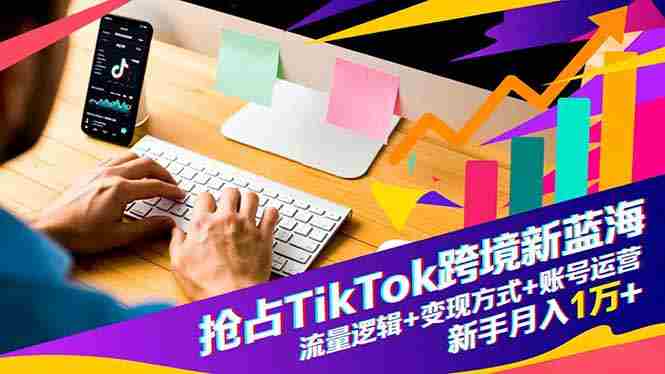 （16640期）抢占TikTok跨境新蓝海：流量逻辑+变现方式+账号运营，新手月入1万+-极速网创