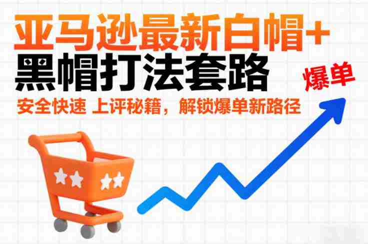 亚马逊最新白帽+黑帽打法套路，安全快速上评秘籍，解锁爆单新路径-极速网创