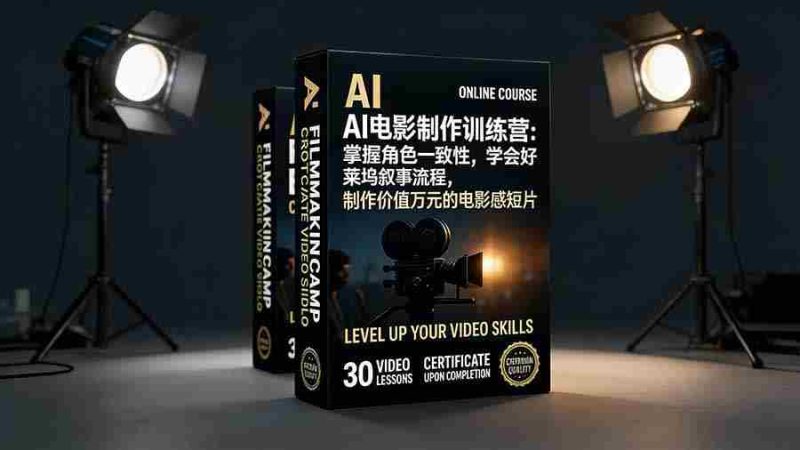 （17223期）AI电影制作训练营：掌握角色一致性，学会好莱坞叙事流程，制作价值万元的电影感短片-极速网创