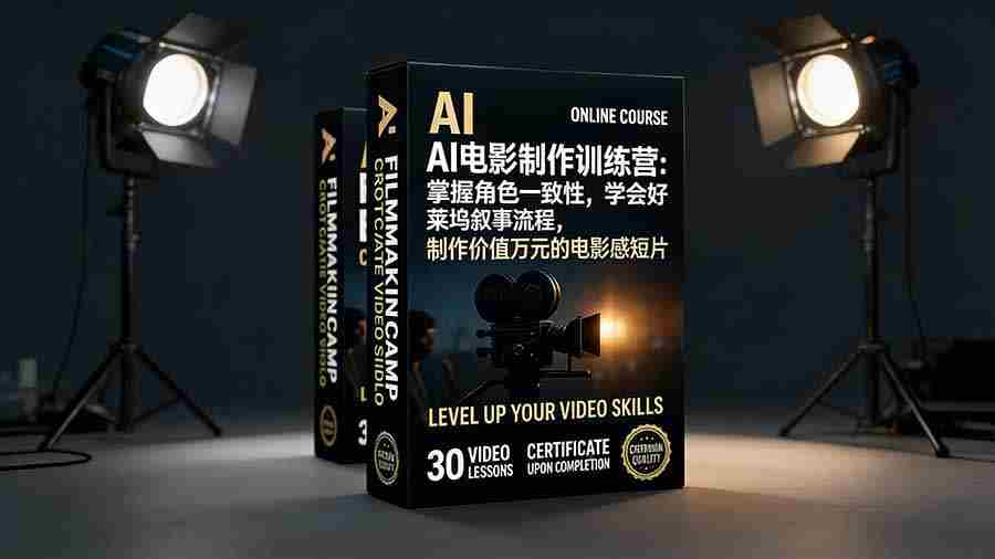 （17223期）AI电影制作训练营：掌握角色一致性，学会好莱坞叙事流程，制作价值万元的电影感短片-极速网创