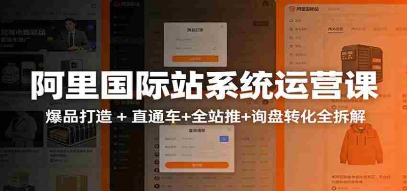 阿里国际站运营实战课：从店铺布局到TOP10旺铺，数据化运营，推广全攻略-极速网创