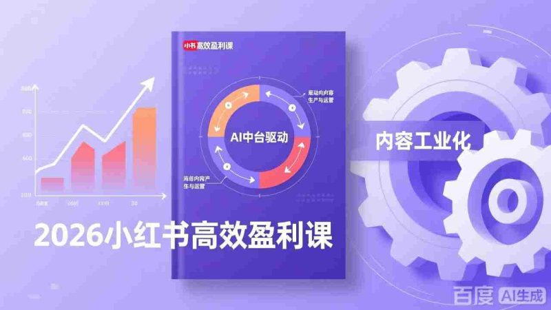 （17291期）2026小红书高效盈利课，流量双引擎+内容工业化+AI中台驱动，构建可复制的千万级营收模型-极速网创