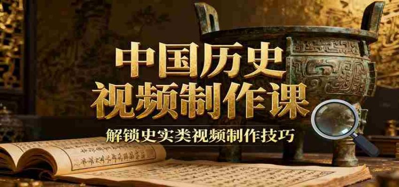 中国历史视频制作课：疆域地图集+参考文案+练习素材，解锁史实类视频制作技巧-极速网创