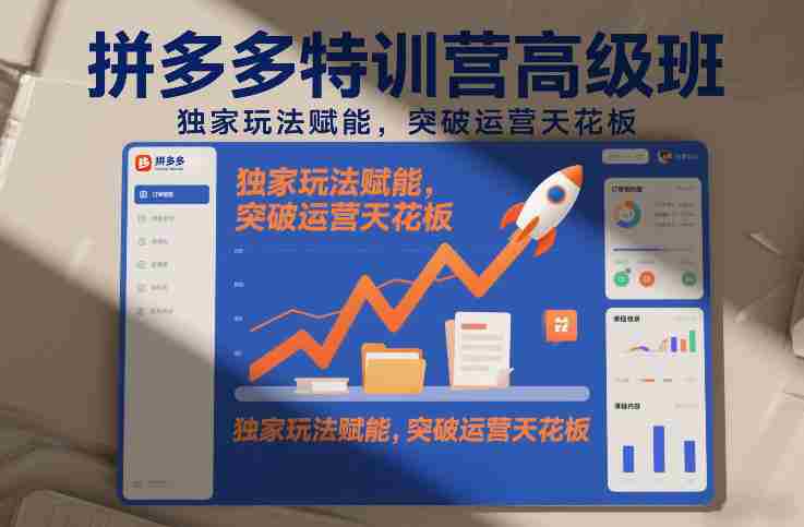 拼多多特训营高阶班，独家玩法赋能，突破运营天花板（更新26年1月）-极速网创