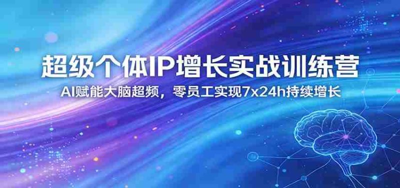 超级个体IP增长实战训练营:AI赋能大脑超频,零员工实现7x24h持续增长(更新)-极速网创