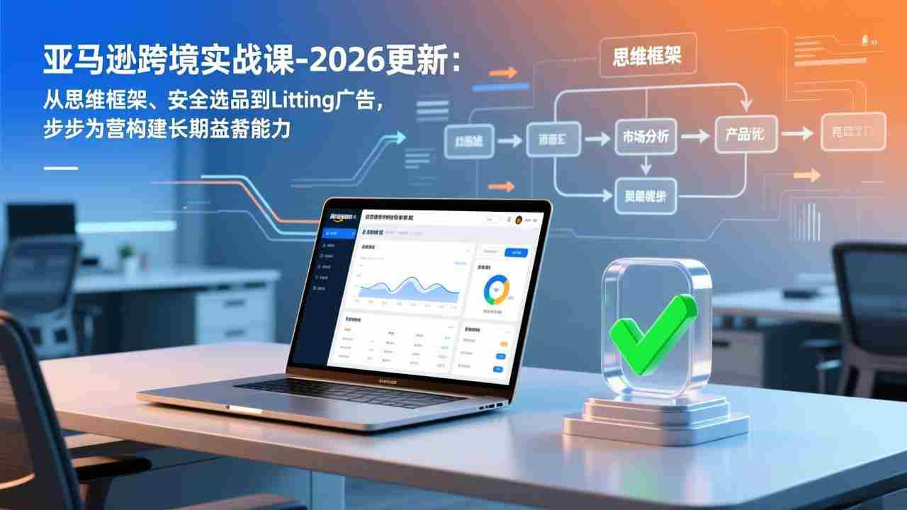 （17269期）亚马逊跨境实战课-2026更新：从思维框架、安全选品到Listing广告，步步为营构建长期盈利能力-极速网创