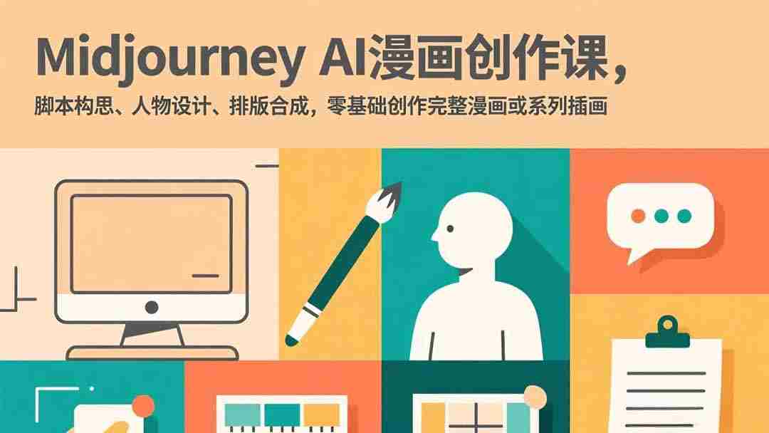 （17299期）Midjourney AI漫画创作课，脚本构思、人物设计、排版合成，零基础创作完整漫画或系列插画-极速网创