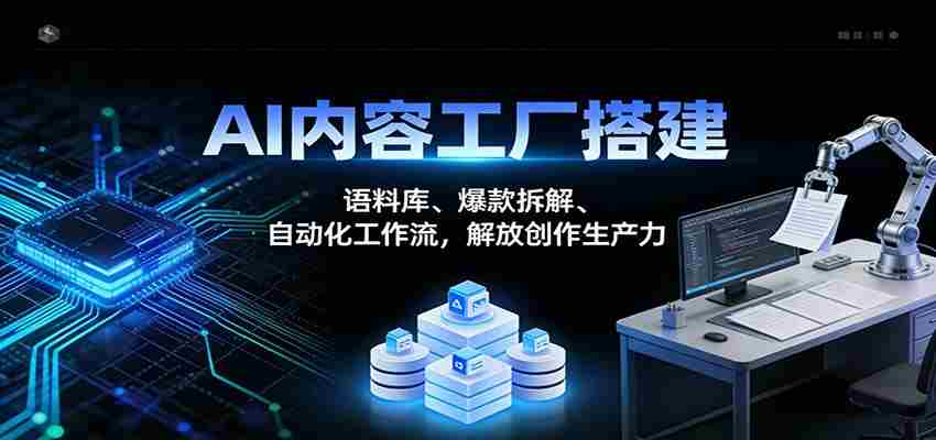 AI内容工厂搭建：语料库、爆款拆解、自动化工作流，解放创作生产力-极速网创