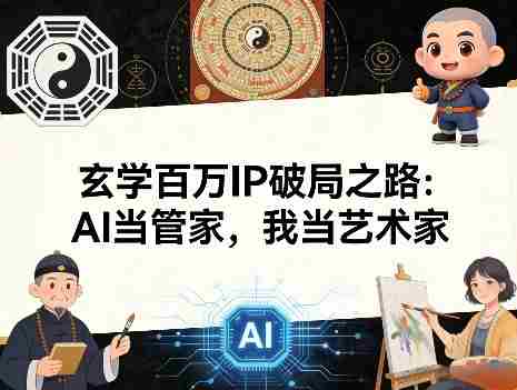 玄学百万IP破局之路：AI当管家，我当艺术家-极速网创