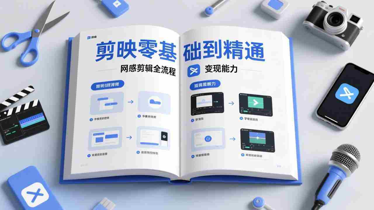 （17473期）剪映零基础也能快速上手，从入门到精通掌握网感剪辑全流程，掌握能直接变现的剪辑能力-极速网创