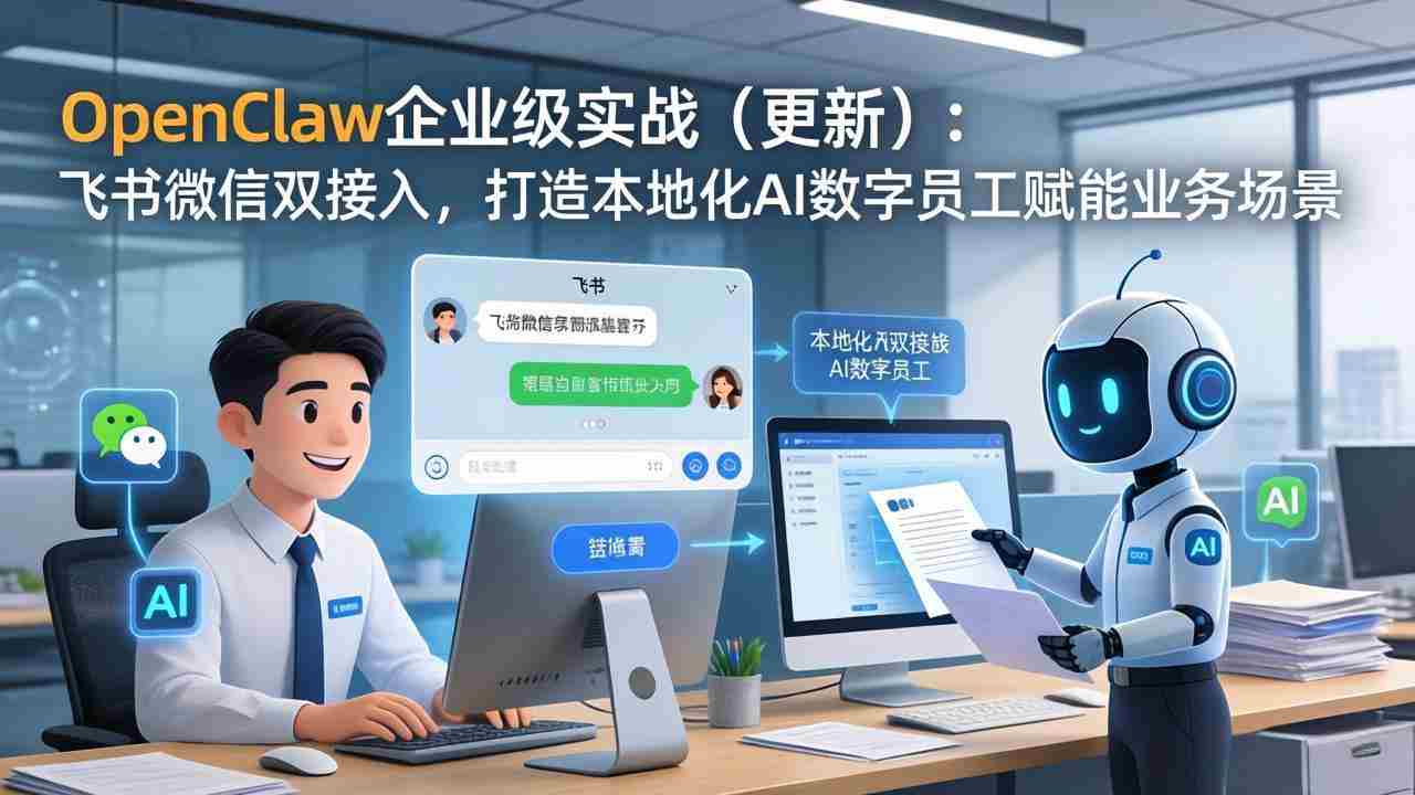 （17819期）OpenClaw企业级实战（更新）：飞书微信双接入，打造本地化AI数字员工赋能业务场景-极速网创