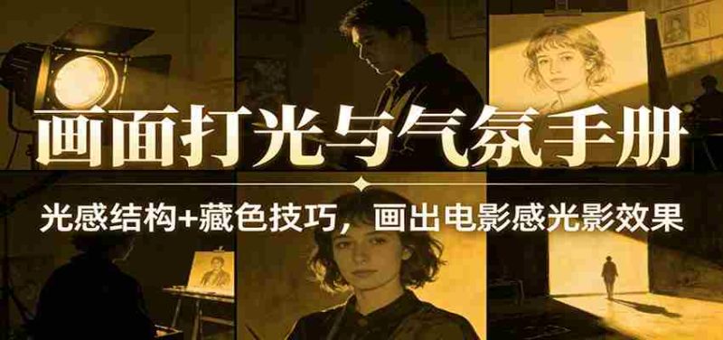 画面打光与气氛手册：光感结构+藏色技巧，画出电影感光影效果-极速网创