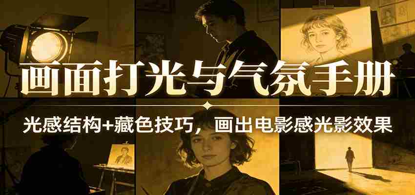 画面打光与气氛手册：光感结构+藏色技巧，画出电影感光影效果-极速网创