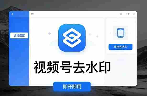 视频号去水印软件，电脑软件，即开即用-极速网创