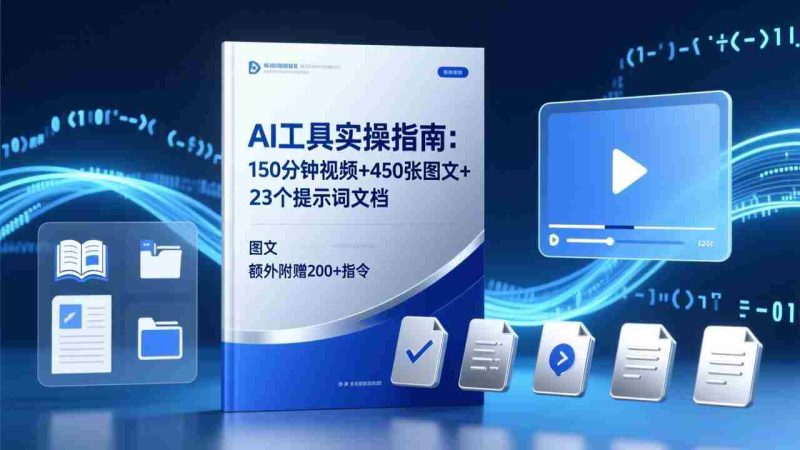 (17504期)AI工具实操指南:150分钟视频+450张图文+23个提示词文档,额外附赠200+指令-极速网创