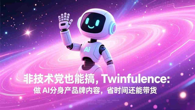 （17381期）非技术党也能搞!Twinfluence:做 AI 分身产品牌内容,省时间还能带货-极速网创