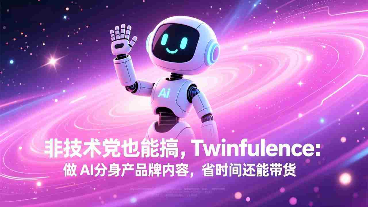 （17381期）非技术党也能搞!Twinfluence:做 AI 分身产品牌内容,省时间还能带货-极速网创