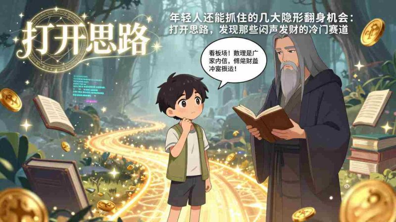 (17471期)付费文1+2:年轻人还能抓住的几大隐形翻身机会:打开思路,发现那些闷声发财的冷门赛道-极速网创