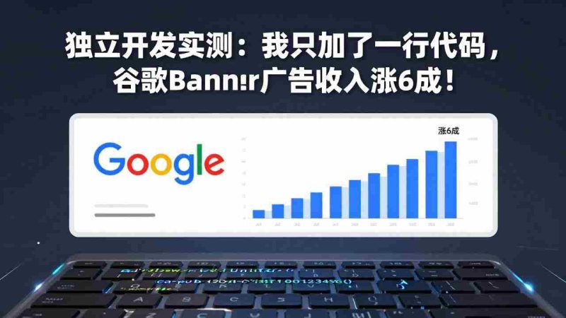 （17574期）付费文章：独立开发实测：我只加了一行代码，谷歌Banner广告收入涨6成！-极速网创