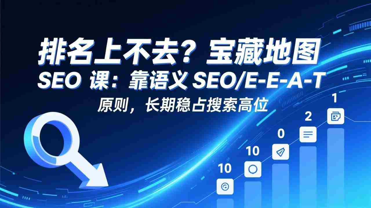 （17460期）排名上不去？宝藏地图 SEO 课：靠语义 SEO+E-E-A-T 原则，长期稳占搜索高位-极速网创