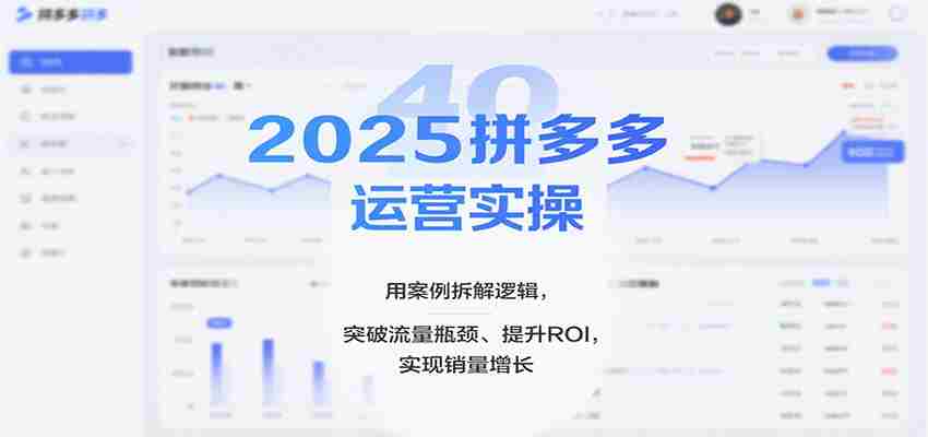 2025拼多多运营实操，用案例拆解逻辑，突破流量瓶颈、提升ROI，实现销量增长（更新）-极速网创