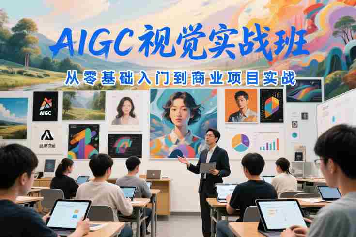 AIGC视觉实战班，从零基础入门到商业项目实战-极速网创