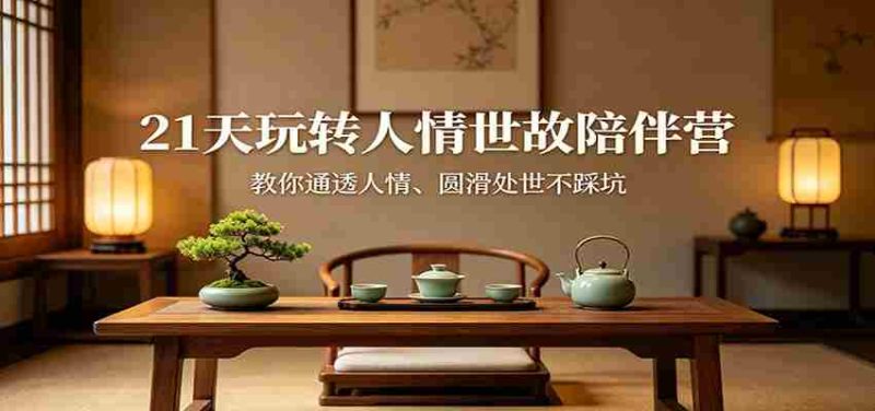21天玩转人情世故陪伴营：教你通透人情、圆滑处世不踩坑-极速网创