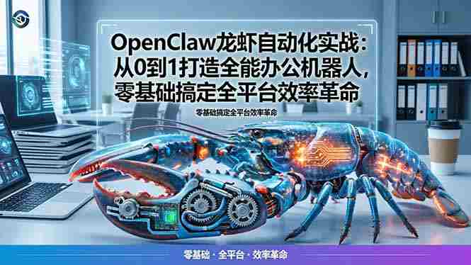 （17996期）OpenClaw龙虾自动化实战：从0到1打造全能办公机器人，零基础搞定全平台效率革命-极速网创