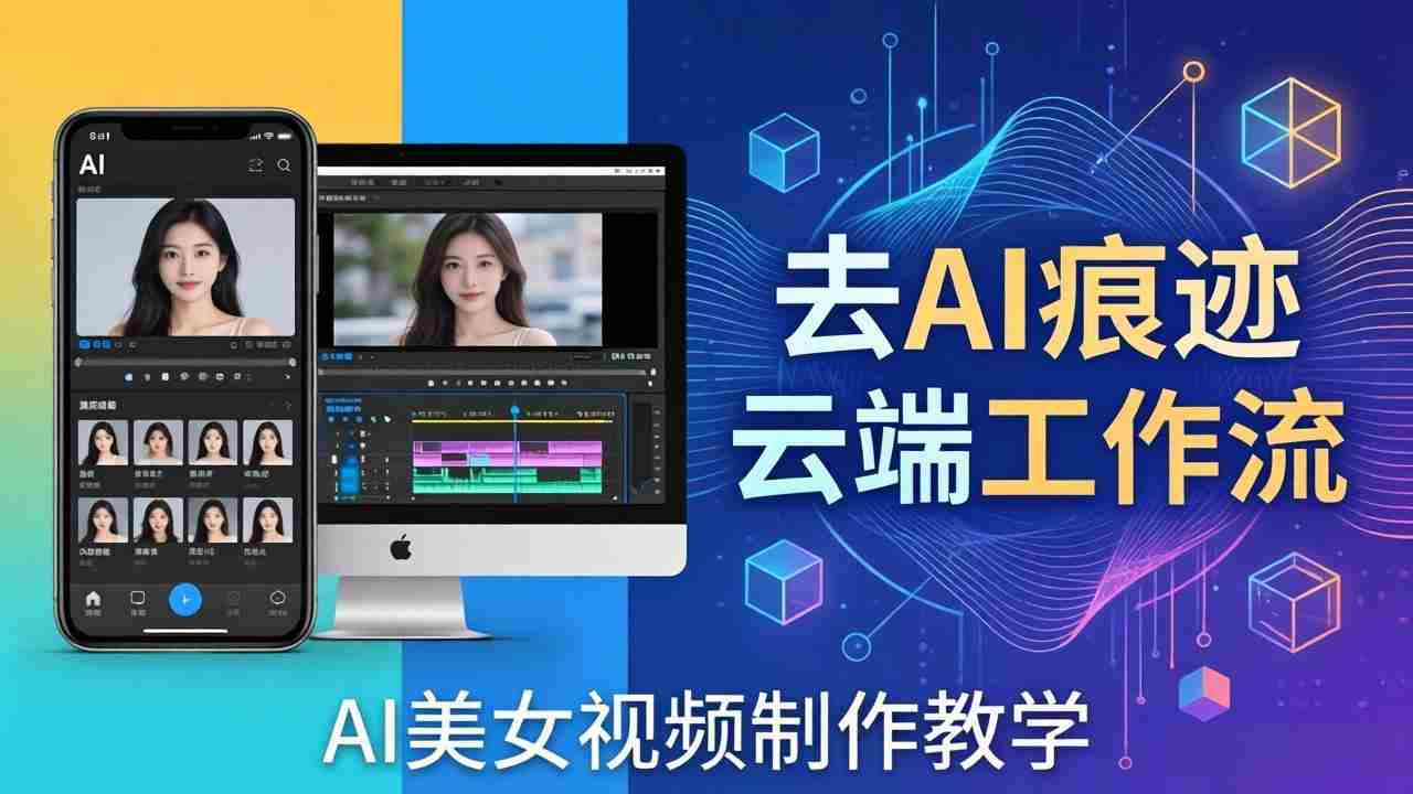 （17928期）AI美女视频制作教学：去AI痕迹，云端工作流出图，手机电脑均可，不需要配置-极速网创