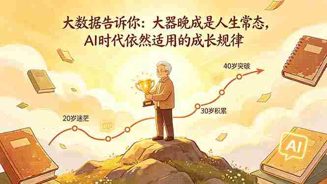 （18288期）付费文章：大数据告诉你：大器晚成是人生常态，AI 时代依然适用的成长规律-极速网创